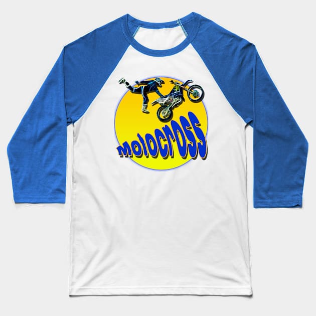 Motocross sport Baseball T-Shirt by DymSportswear